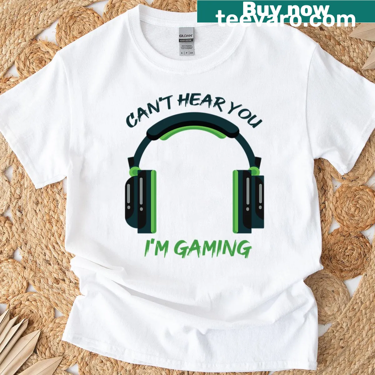 Funny gaming slogan t-shirt with bold text — on a men's t-shirt