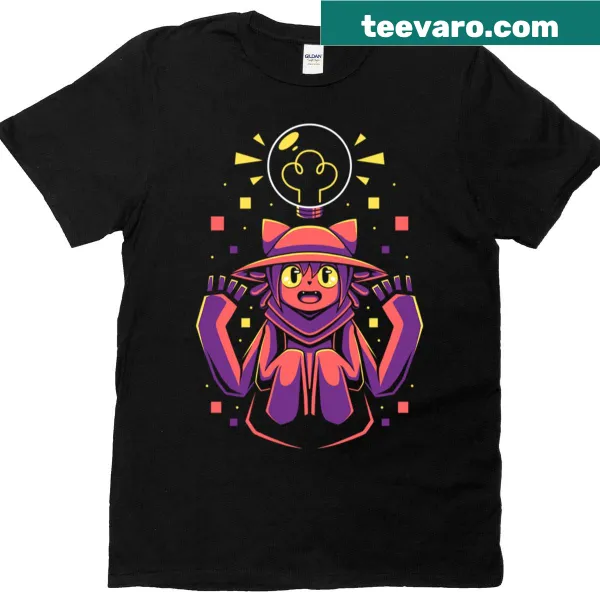 Illustration of cat eyes on a t-shirt