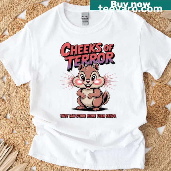 Cartoon chipmunk as a monster for Halloween t-shirt
