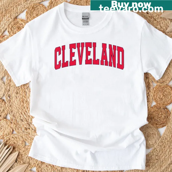 Vintage varsity text design on Cleveland T-shirt