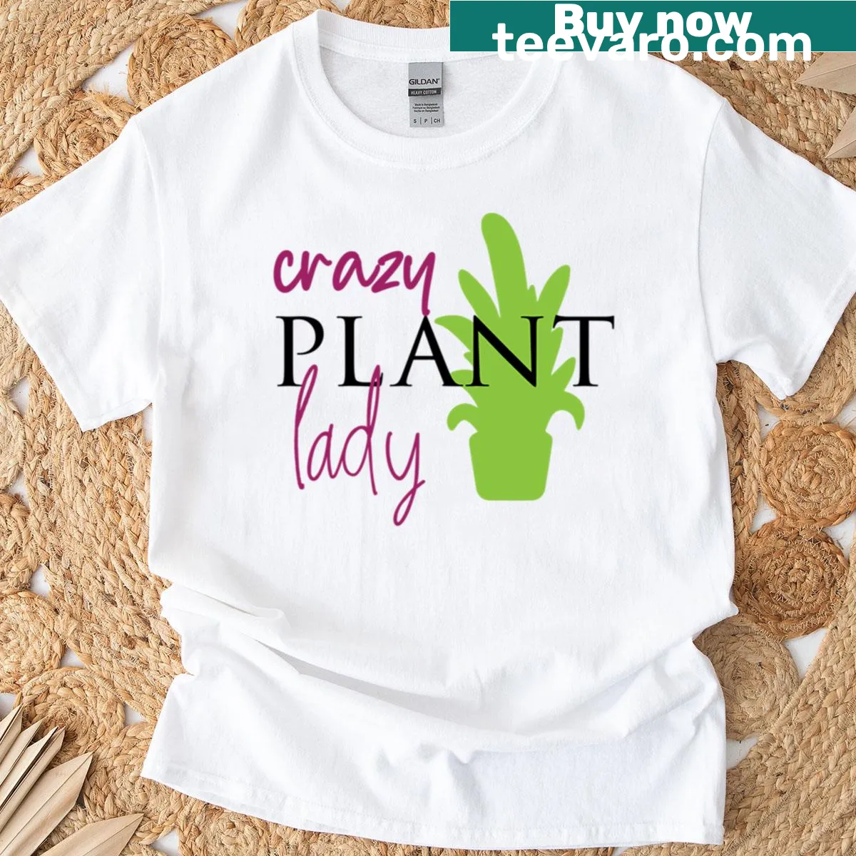 Typography-based T-shirt celebrating plant enthusiasts and lovers — on a men's t-shirt