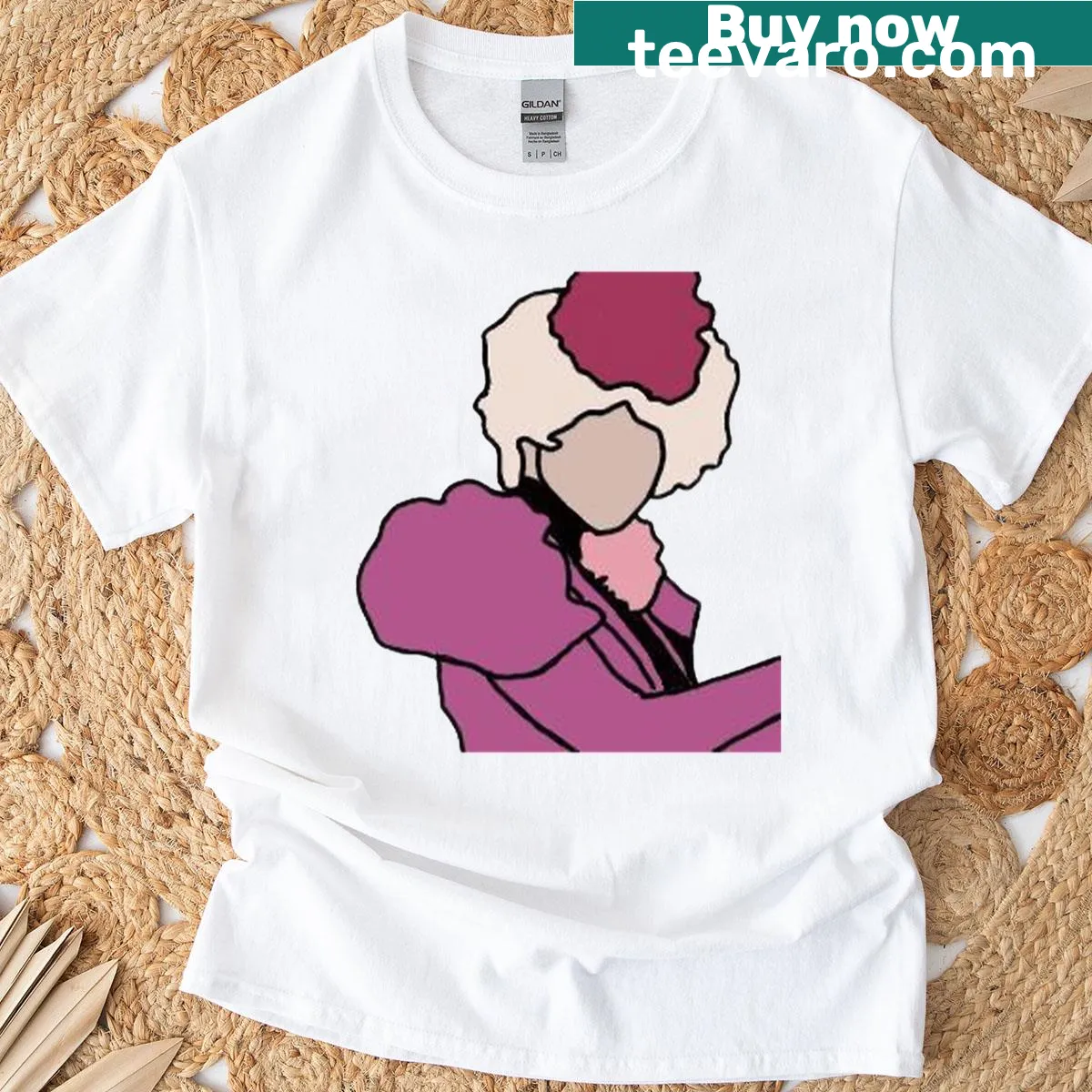 Effie Trinket inspired T-shirt featuring a character illustration — on a men's t-shirt