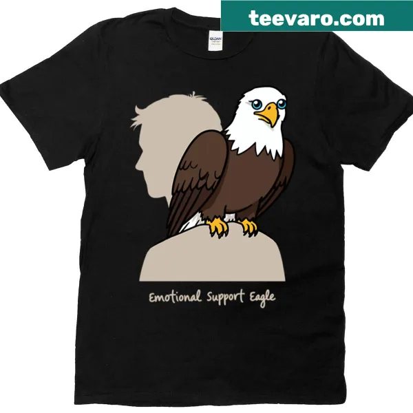 Cute illustration of an eagle labeled as emotional support