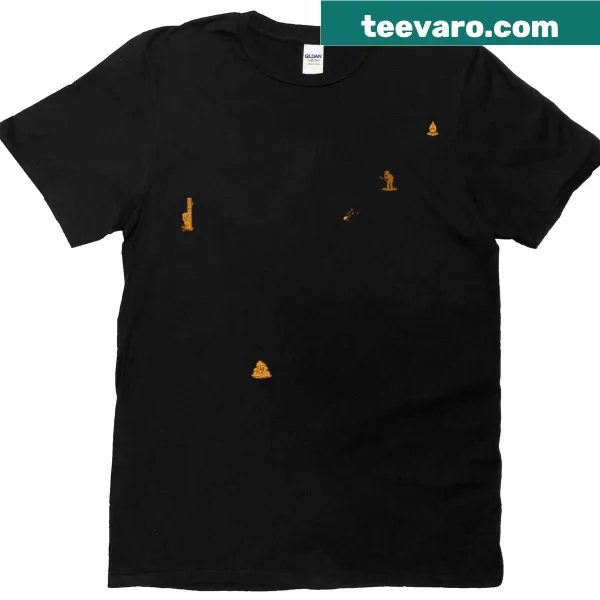T-shirt featuring a bonfire design celebrating autumn gatherings