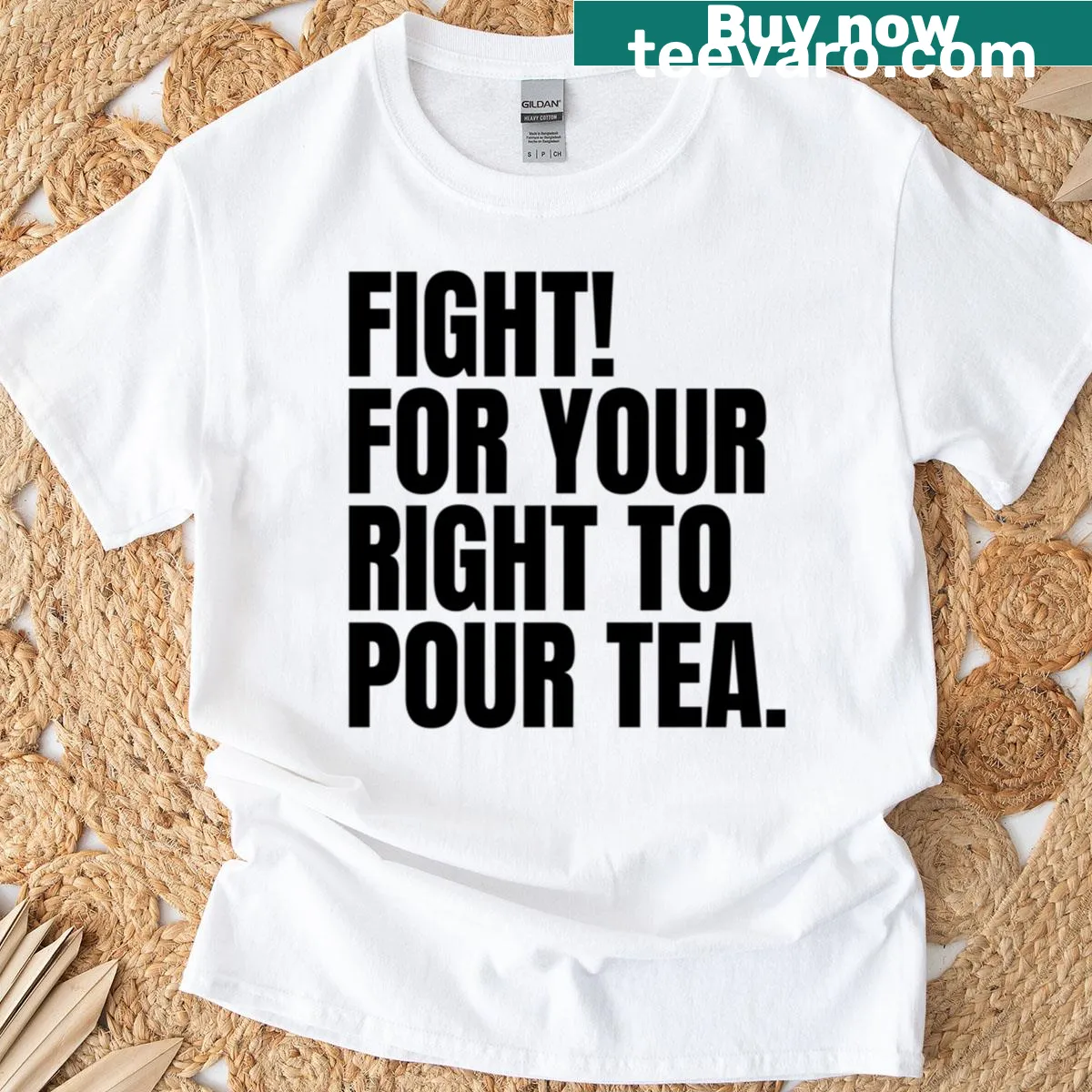 Funny tea lover t-shirt with a humorous saying — on a men's t-shirt