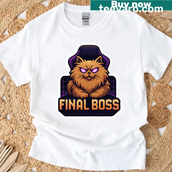 Vector graphic of a cat loaf with 'Final Boss' text