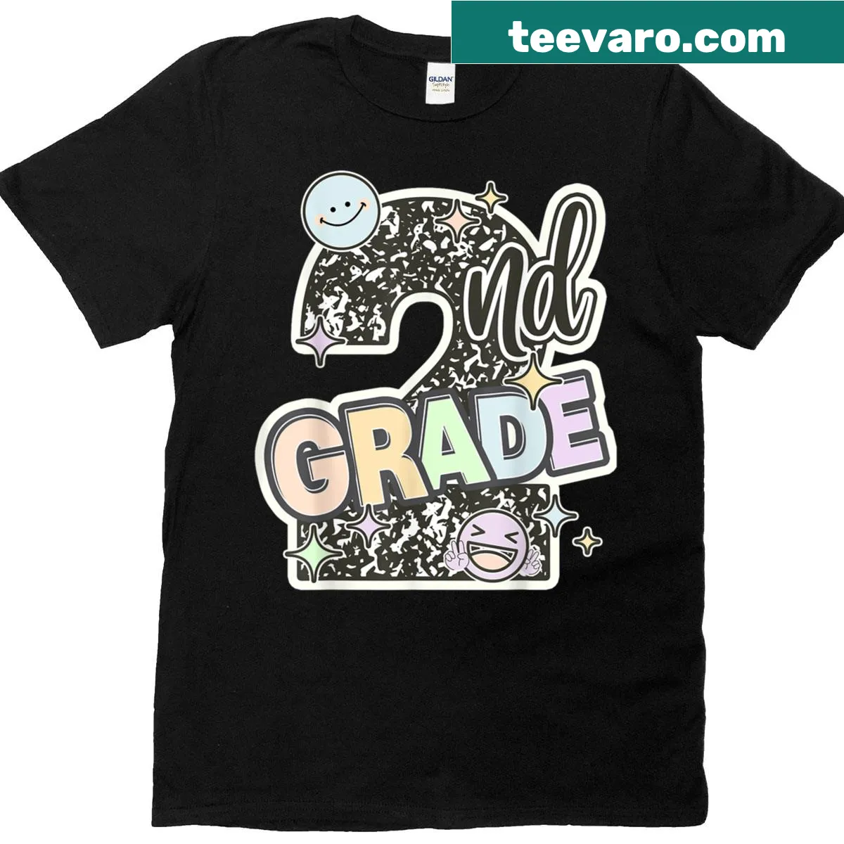 Teacher T-shirt showing 'First Day Of Second Grade' with a notebook graphic — on a men's t-shirt