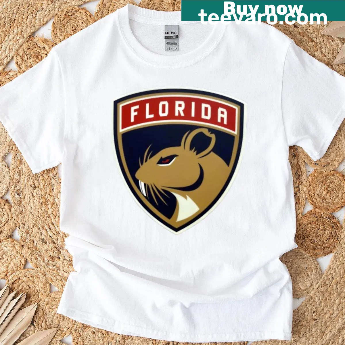 Hockey-themed T-shirt for Florida Panthers fans — on a men's t-shirt
