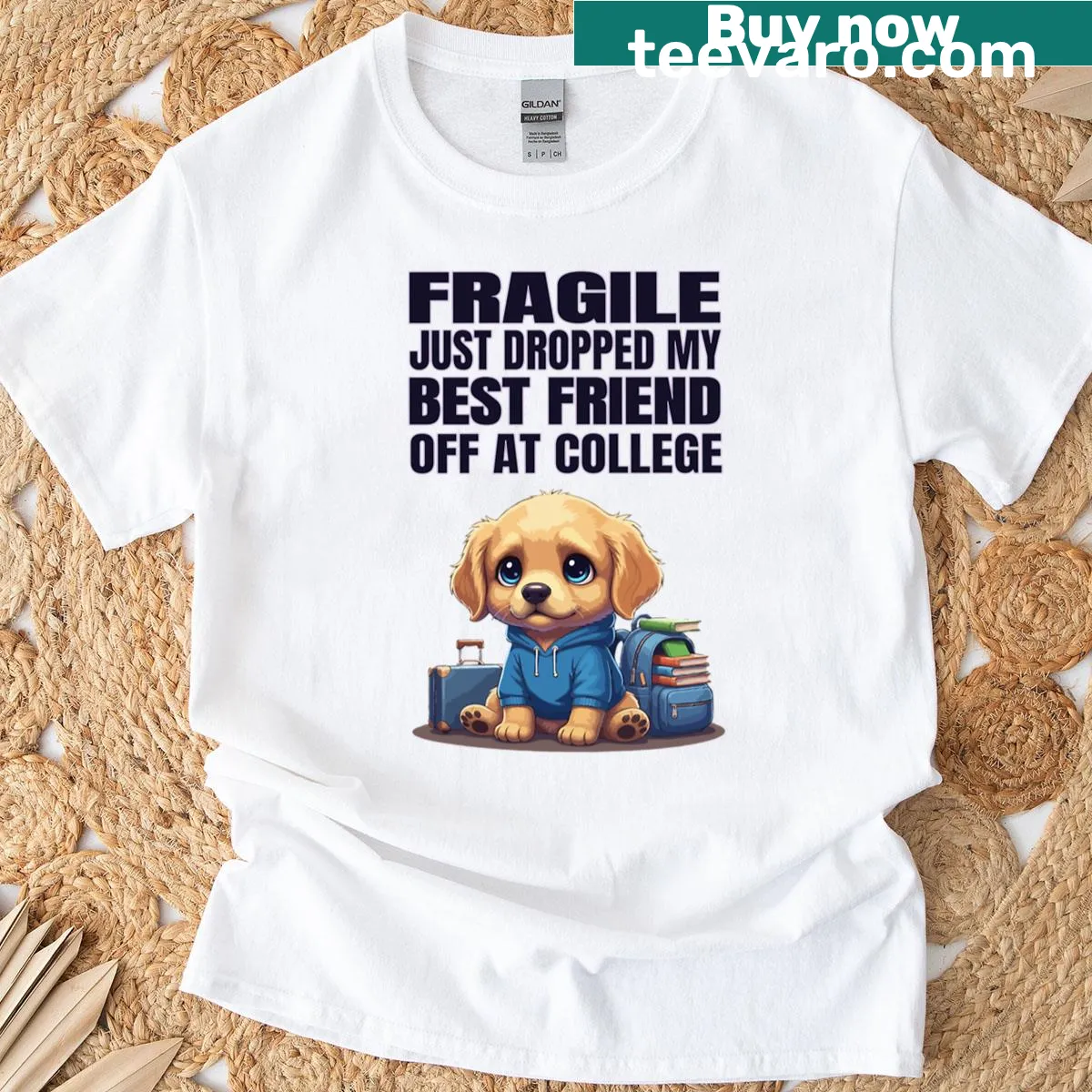 Sentimental design about a golden retriever on a t-shirt — on a men's t-shirt