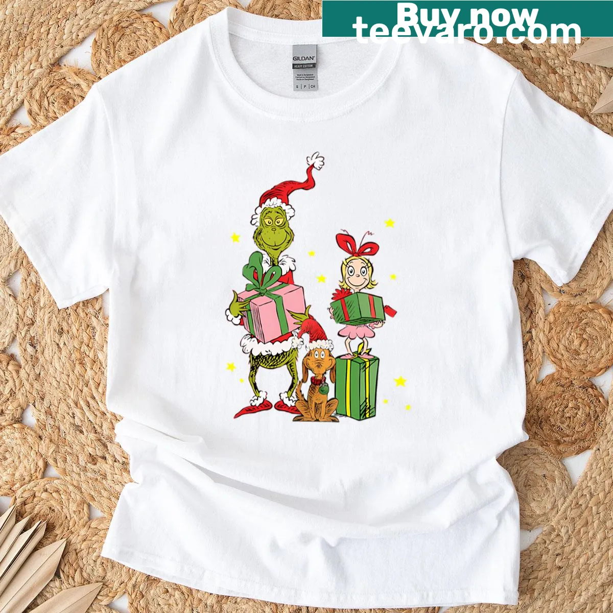 Funny Grinch-themed Christmas T-shirt for Grinch and Cindy Lou fans. — on a men's t-shirt