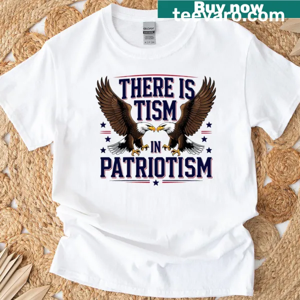 Oversized patriotic t-shirt with eagle graphic and humorous text
