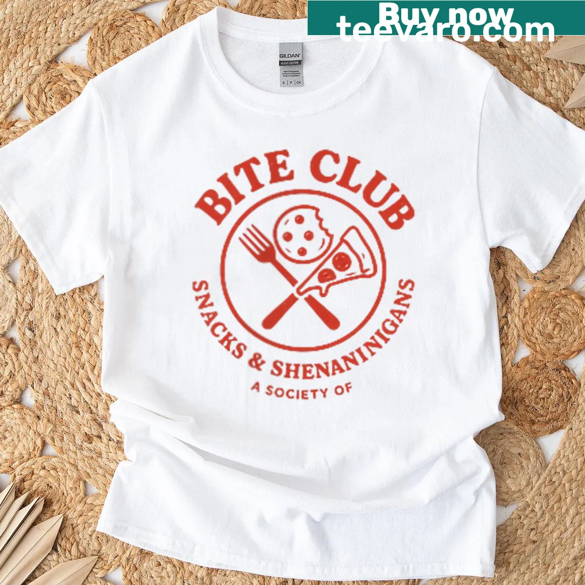 Whimsical t-shirt featuring a funny pizza graphic. — on a men's t-shirt