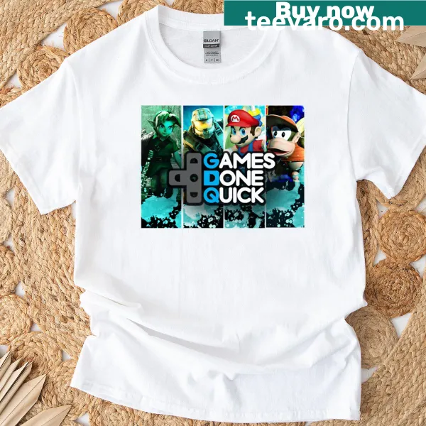 Games Done Quick gaming-themed T-shirt with unique design