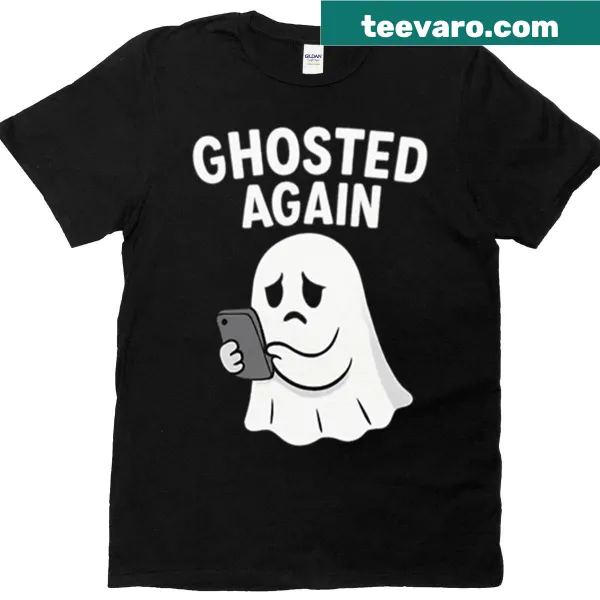 Funny sad ghost design for Halloween-themed shirt