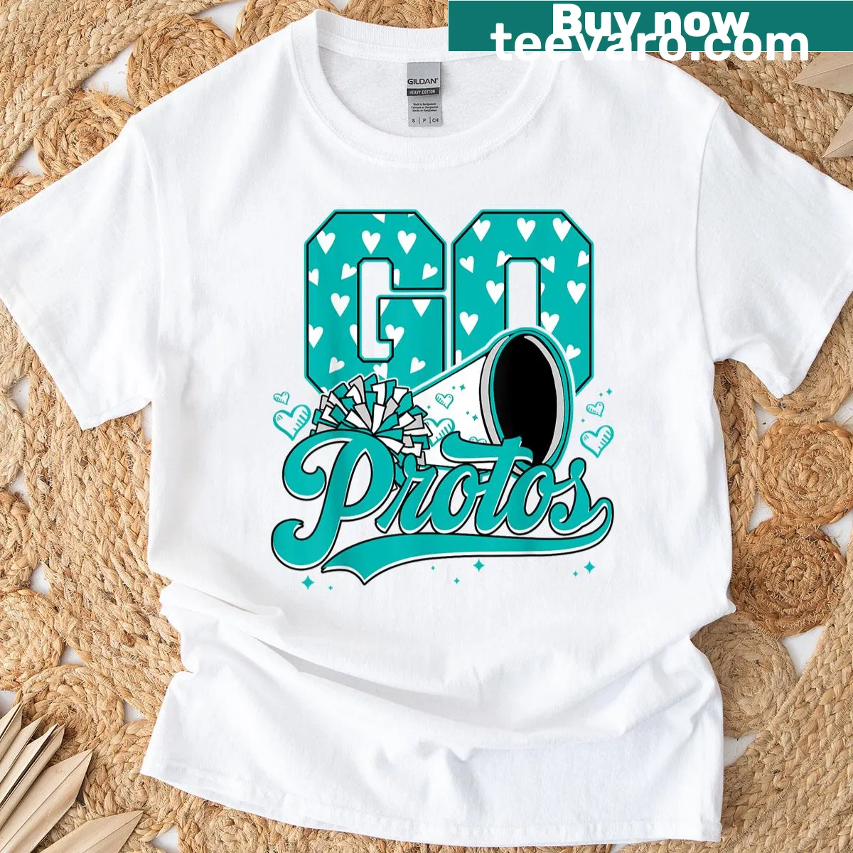 Emblem T-shirt with 'Protos House of Successing' design — on a men's t-shirt