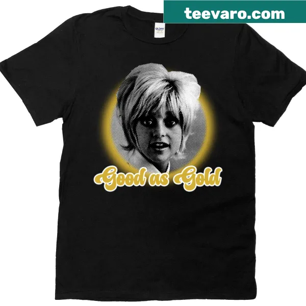 T-shirt with the phrase 'Good As Gold' in stylish typography