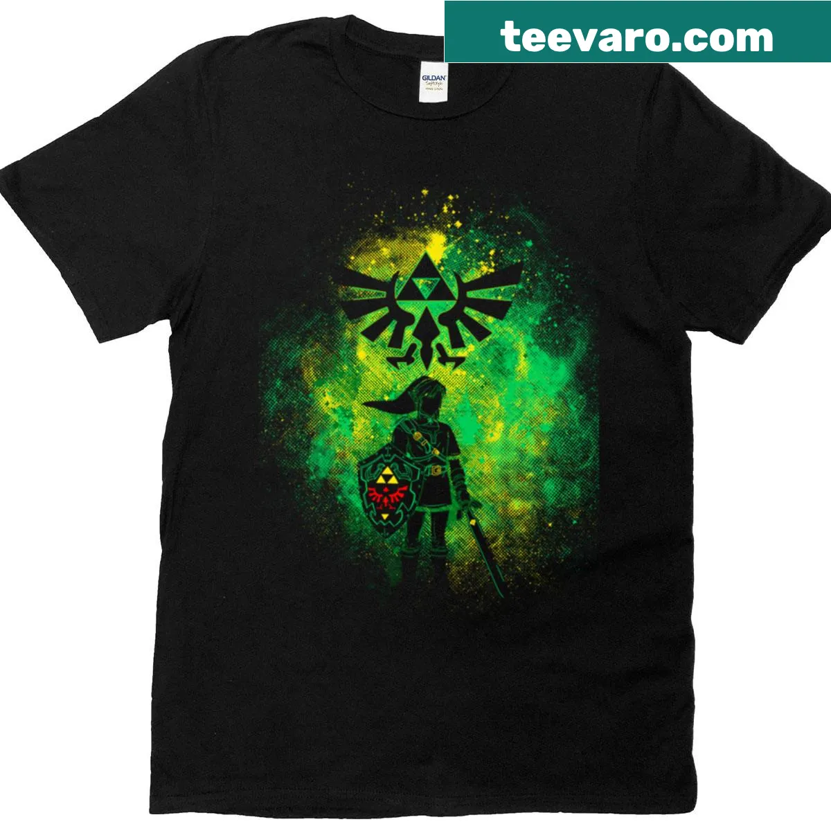 Artistic design featuring a fantasy hero on a t-shirt — on a men's t-shirt