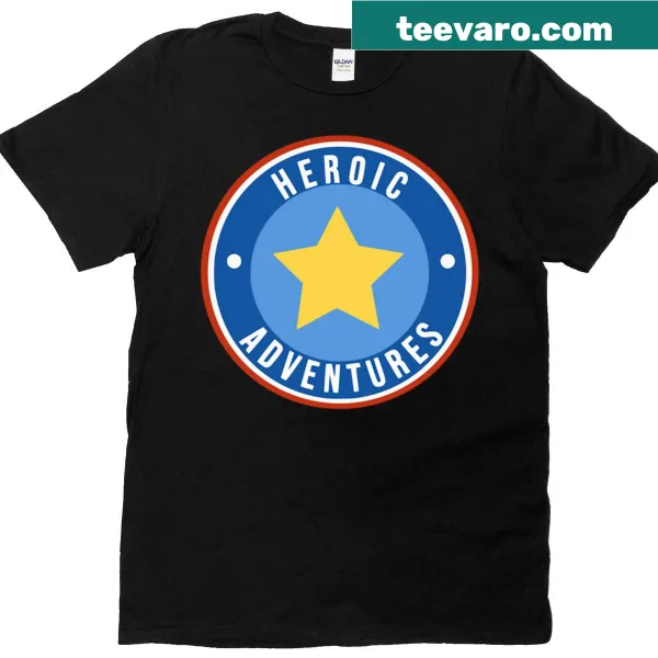 Adventure-themed t-shirt with heroic graphic