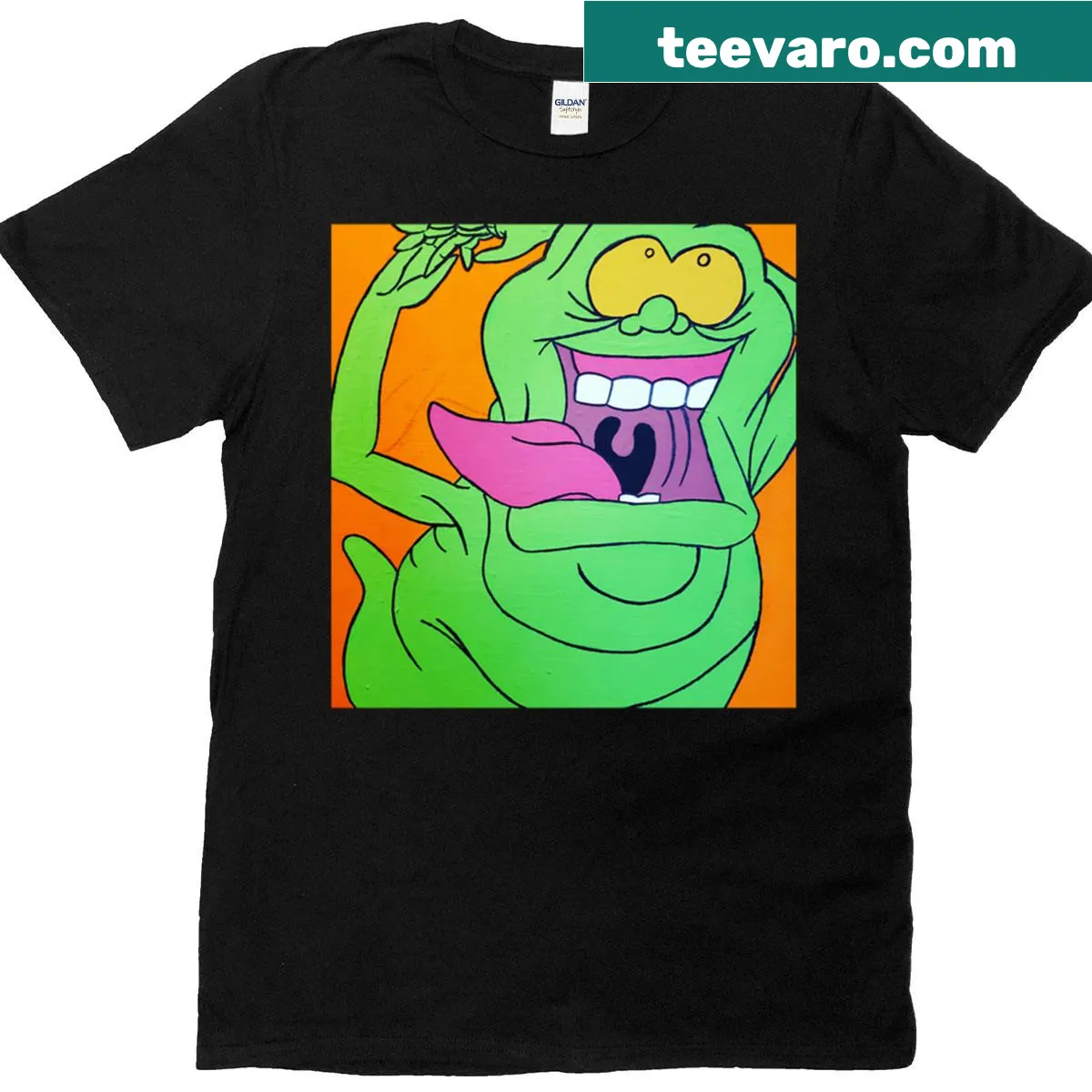 Hi-C Orange T-shirt with playful typography — on a men's t-shirt