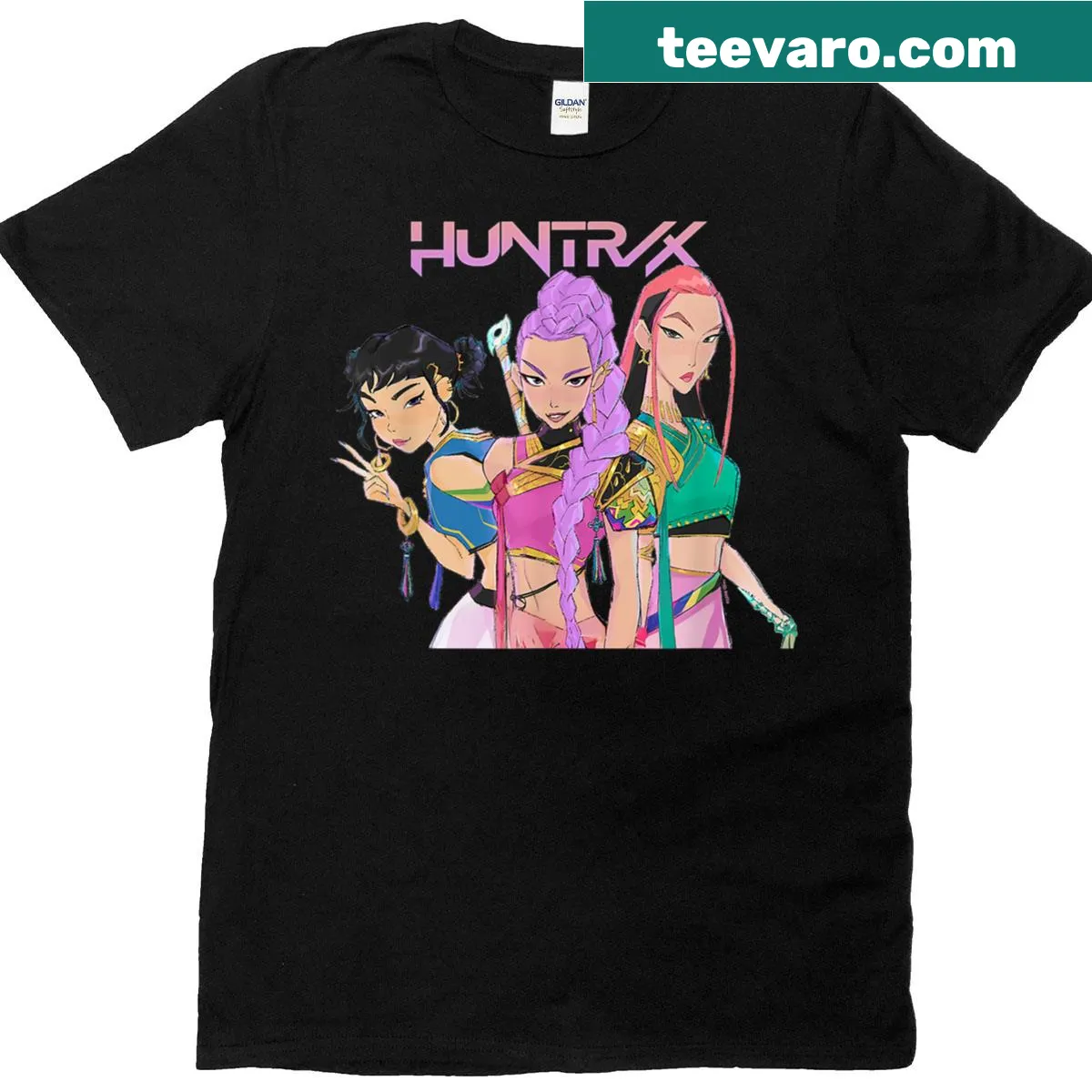 Officially licensed Huntrx logo graphic on T-shirt — on a men's t-shirt