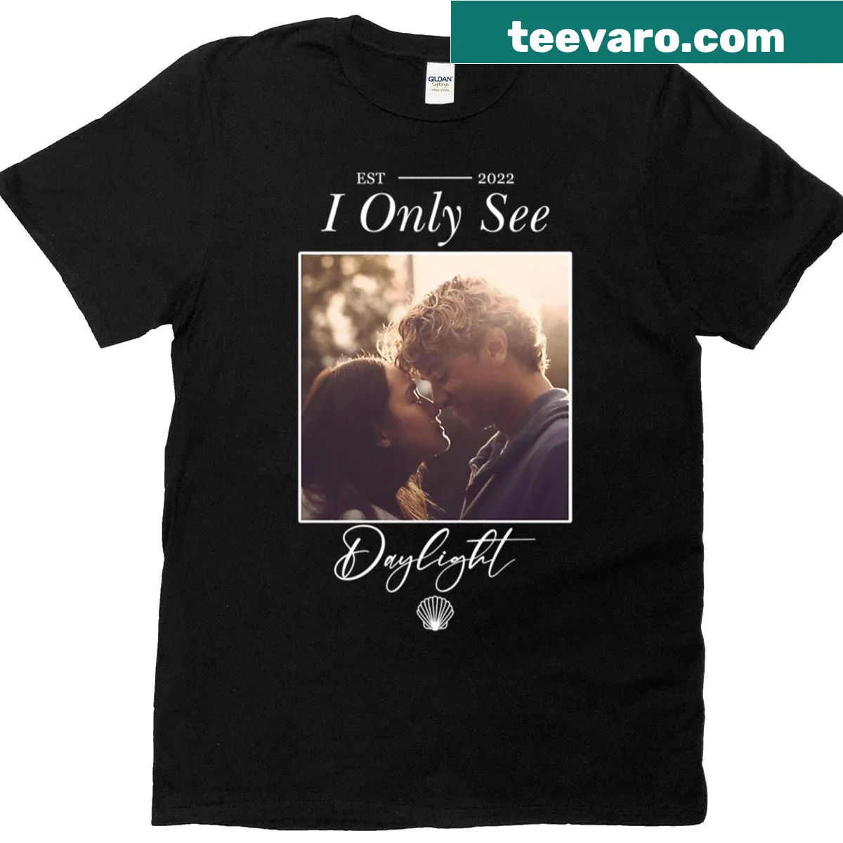 Romantic t-shirt with a heartfelt phrase about love — on a men's t-shirt