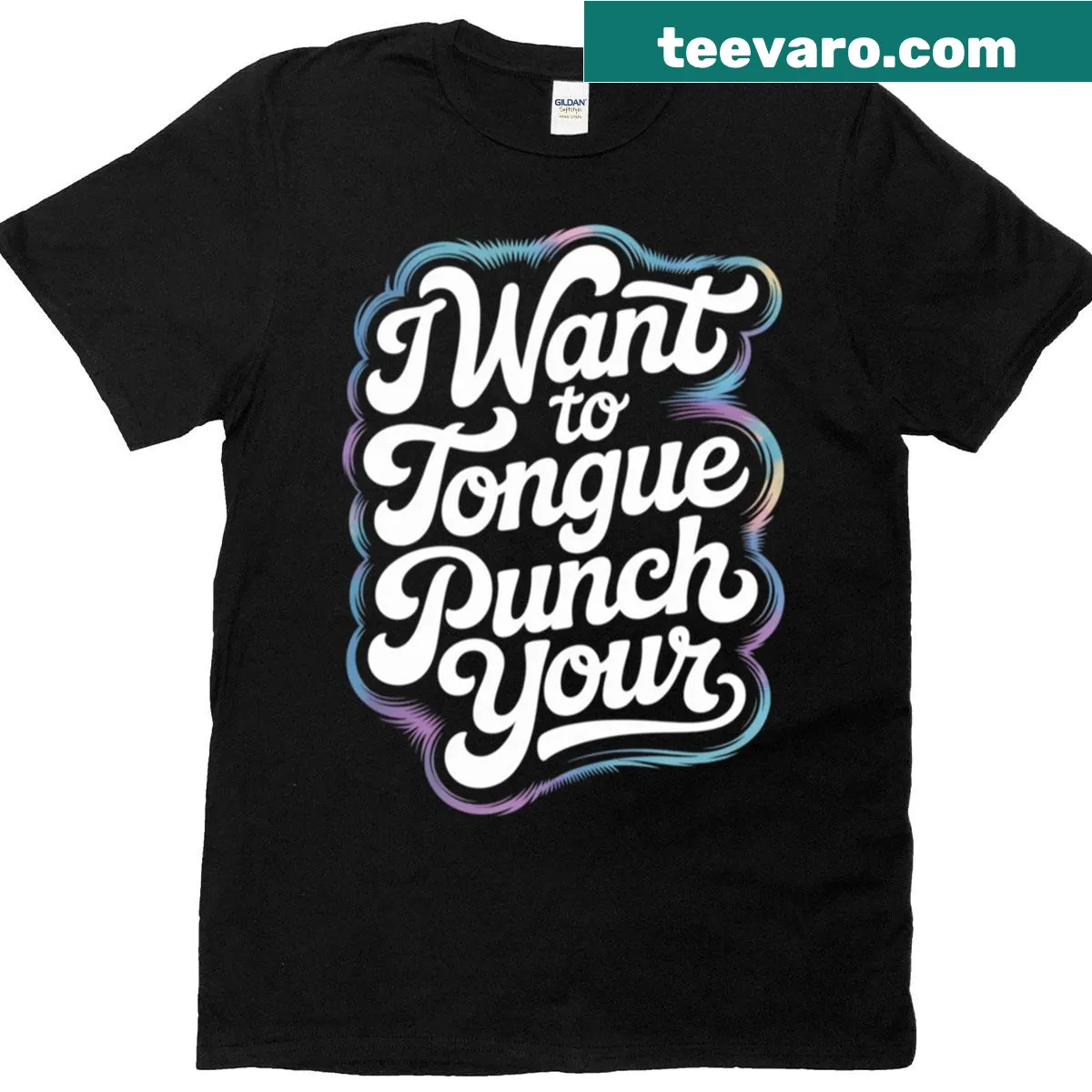Funny graphic tee with edgy humor text — on a men's t-shirt