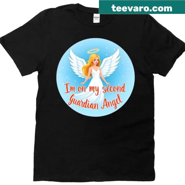 T-shirt featuring a fun message about guardian angels