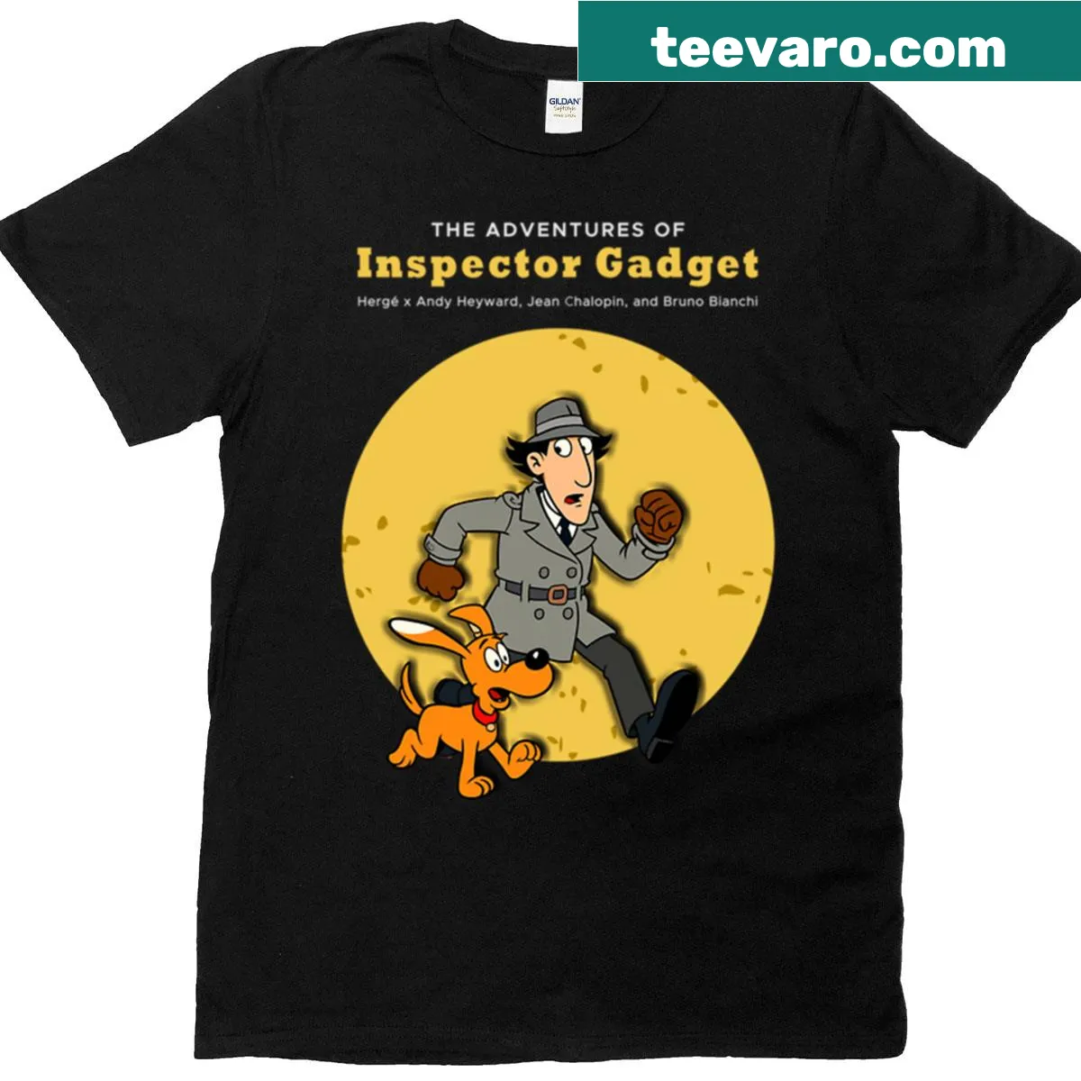Retro T-shirt featuring Inspector Gadget design for cartoon fans — on a men's t-shirt