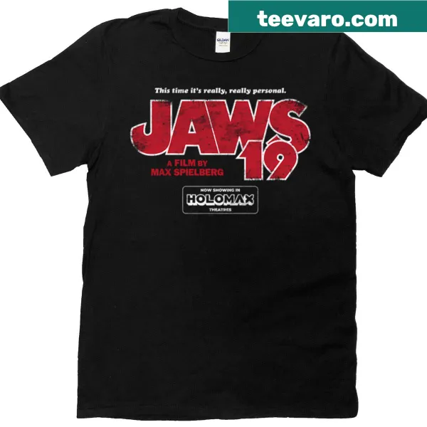 T-shirt featuring Jaws 19 logo design