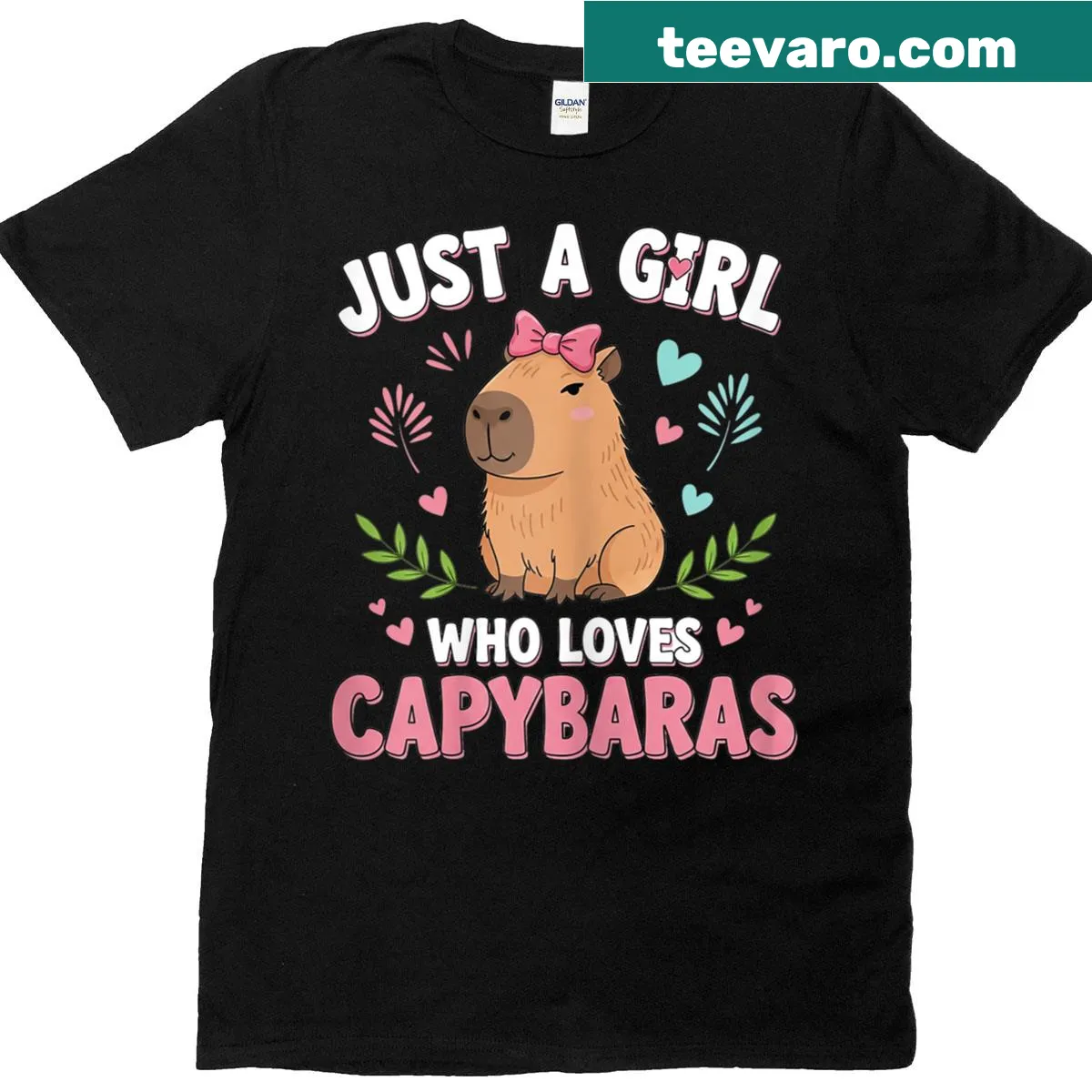 Cute capybara lover t-shirt with playful illustration — on a men's t-shirt