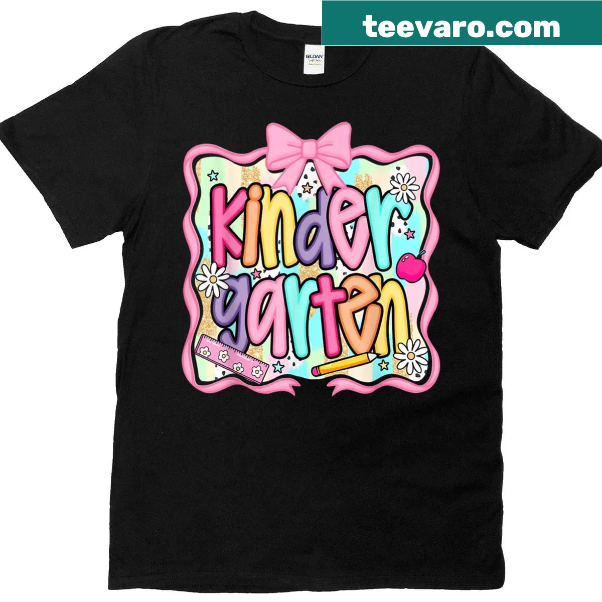 T-shirt designed for kindergarten teachers with a heartwarming graphic — on a men's t-shirt