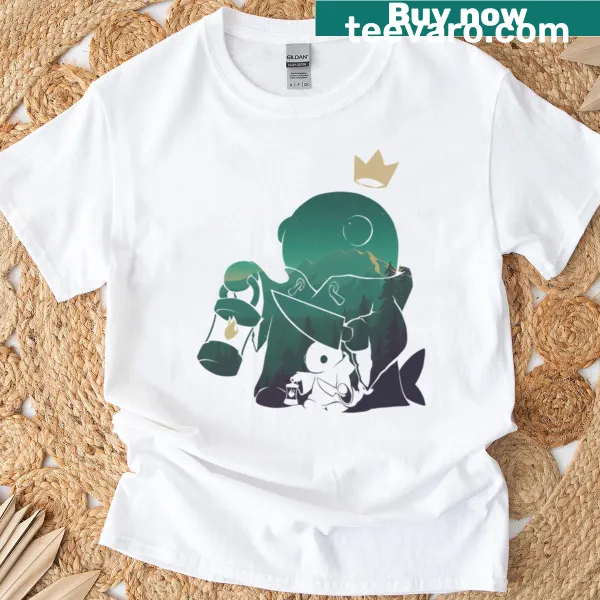 Illustrated oversized t-shirt featuring King Tonberry character
