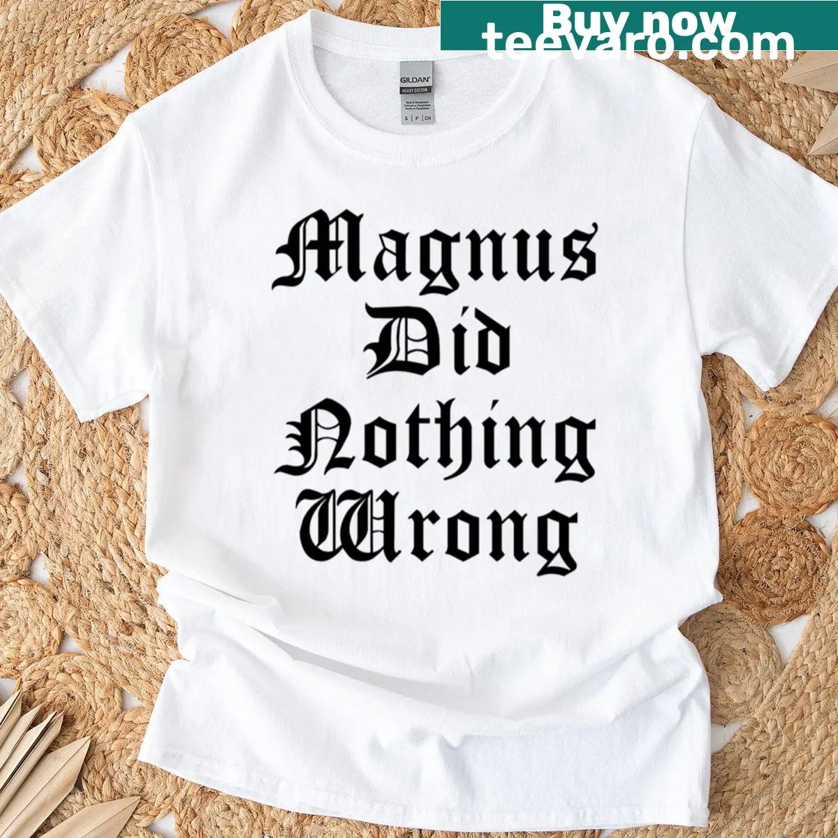 T-shirt with a bold political statement — on a men's t-shirt