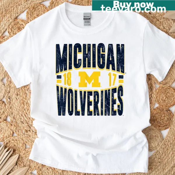 Vintage Michigan Wolverines t-shirt with a retro logo design