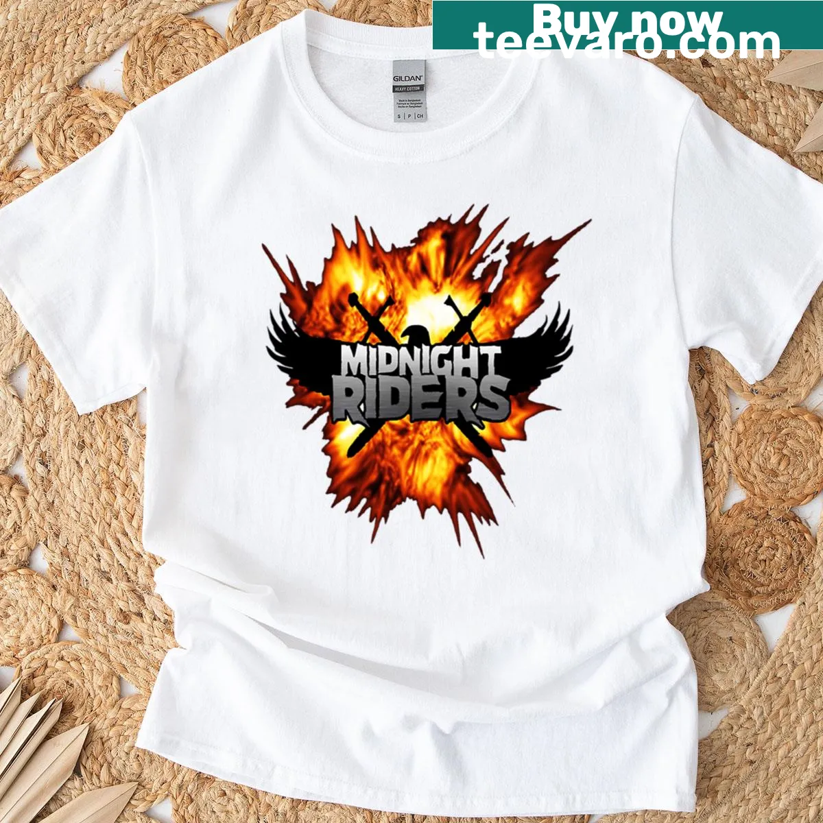 Graphic t-shirt featuring the Midnight Riders from Left4dead2 — on a men's t-shirt