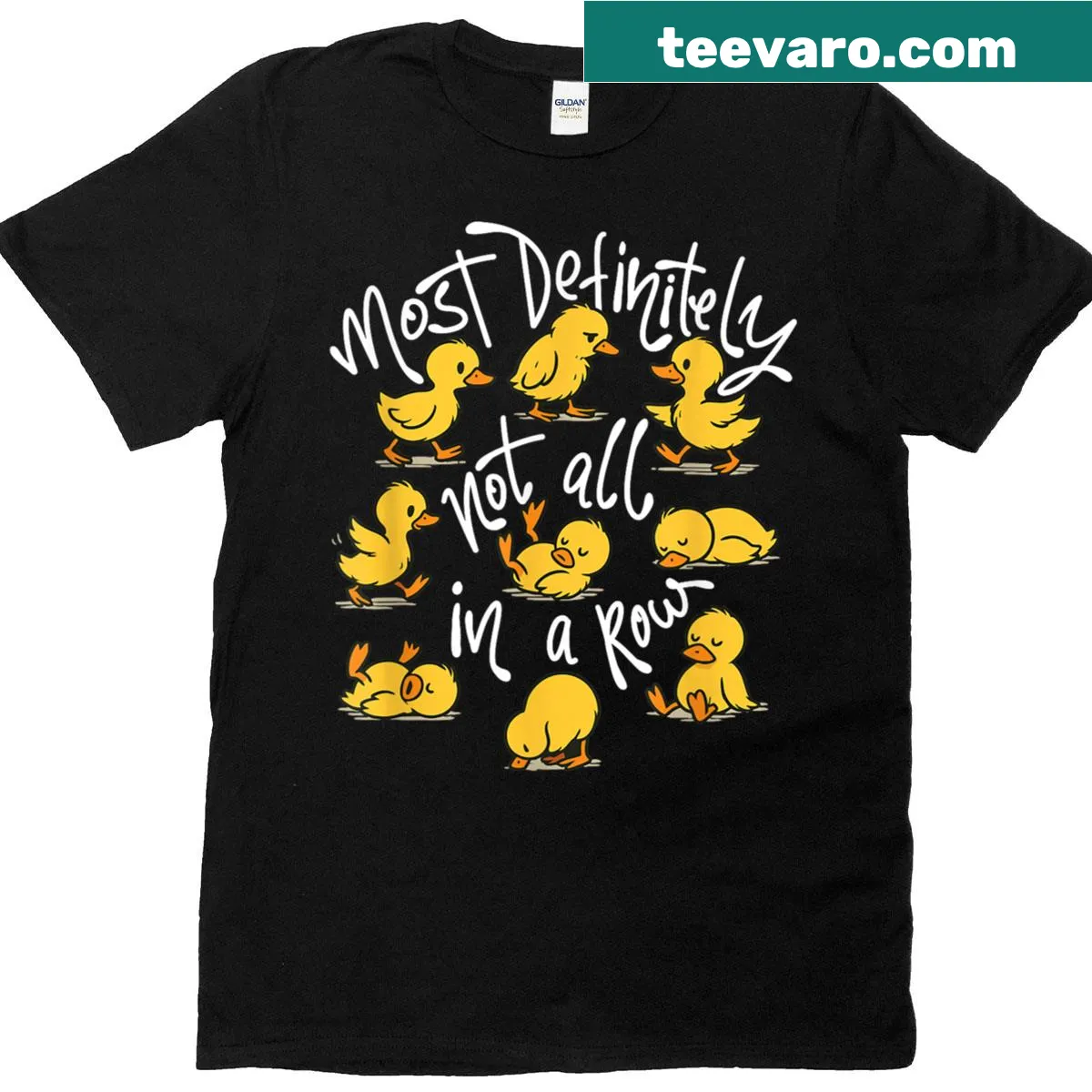 Sarcastic T-shirt for duck lovers with humorous text — on a men's t-shirt