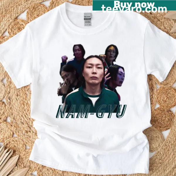 Artistic collage design T-shirt featuring Nam-gyu