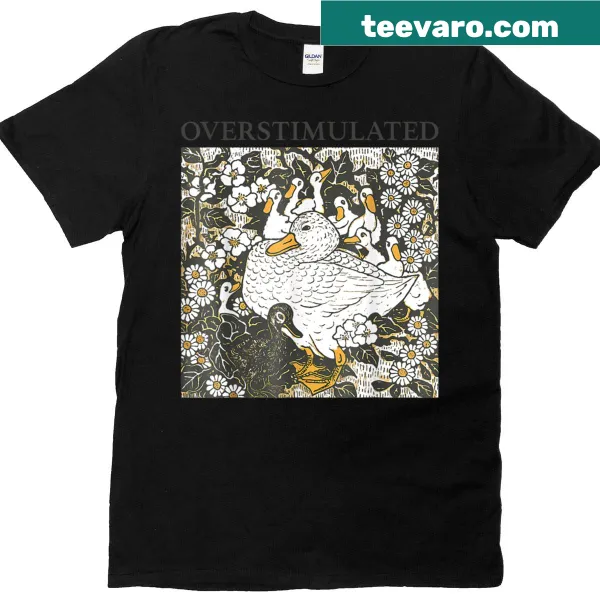 Illustrated t-shirt featuring a mama duck and cottagecore theme