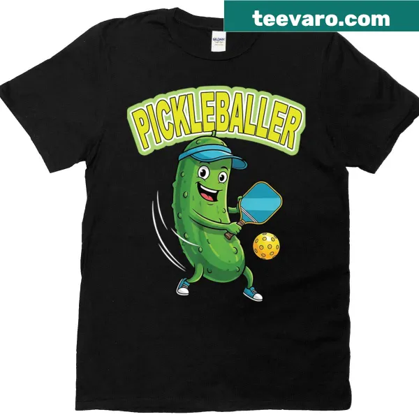 Sporty Pickleballer t-shirt with an illustration for pickleball fans