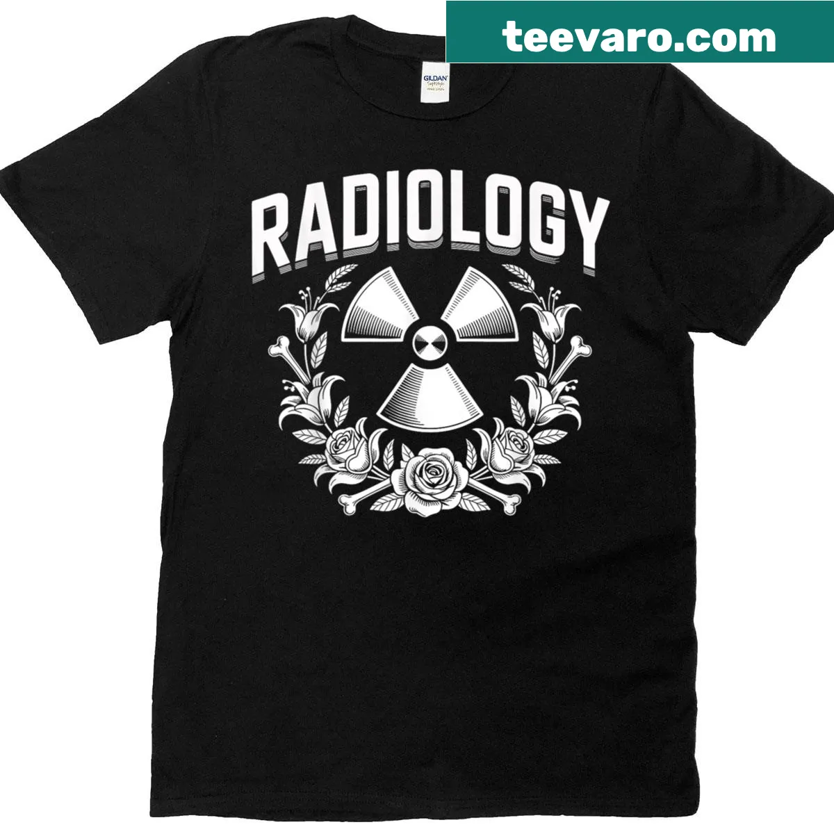 Typography design for X-ray technologists on a t-shirt — on a men's t-shirt