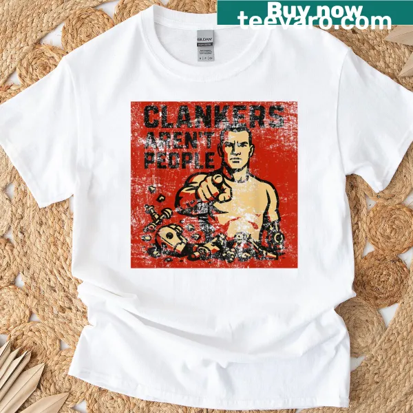 Retro Clanker Resistance propaganda poster graphic T-shirt