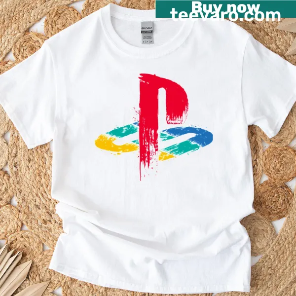 Minimalist Retro Ps T-shirt with bold letter graphic