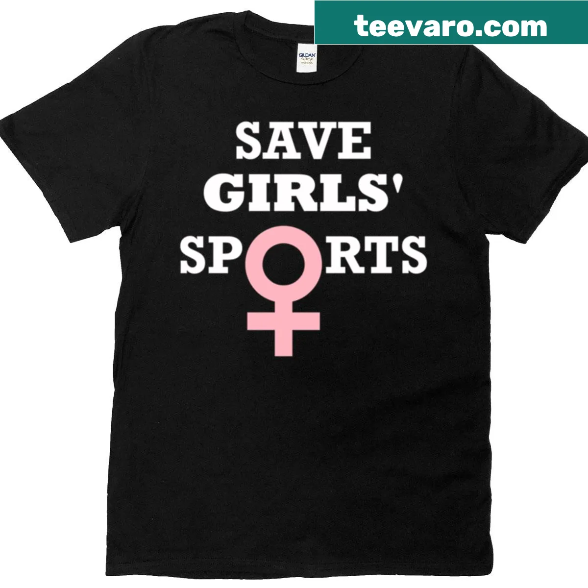 T-shirt featuring bold text advocating for girls' sports and biological females. — on a men's t-shirt