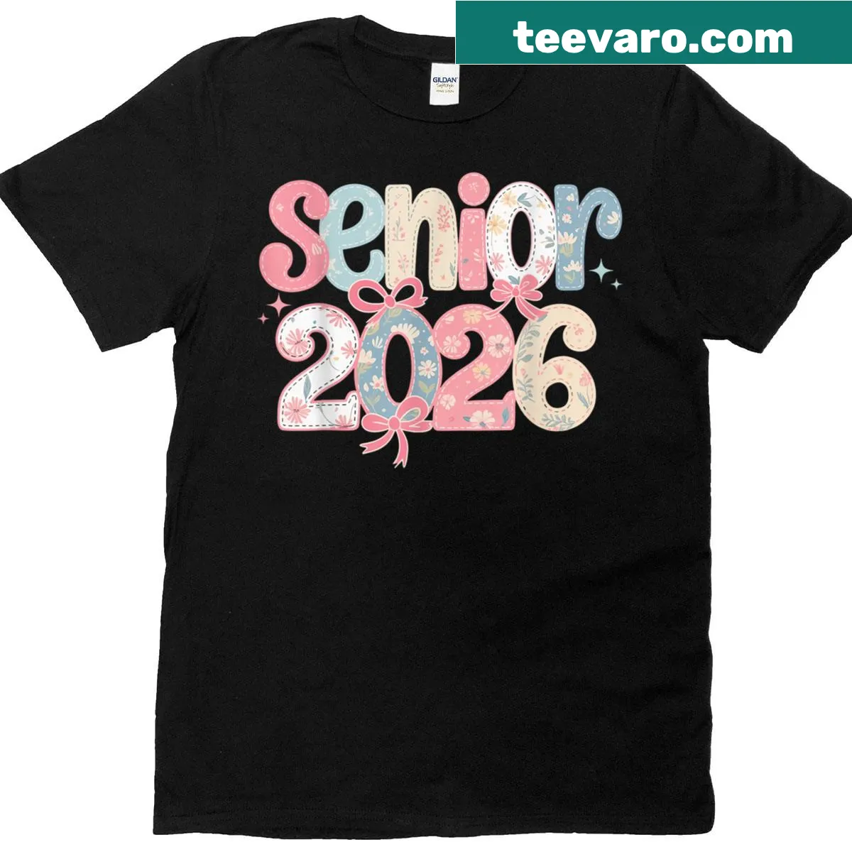 Graduation T-shirt featuring floral design for Class of 2026 — on a men's t-shirt