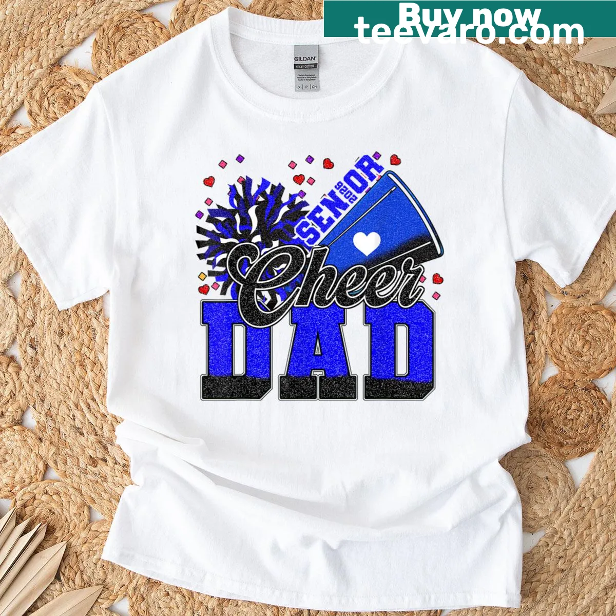 Cheer Dad T-shirt for 2026 with supportive text — on a men's t-shirt