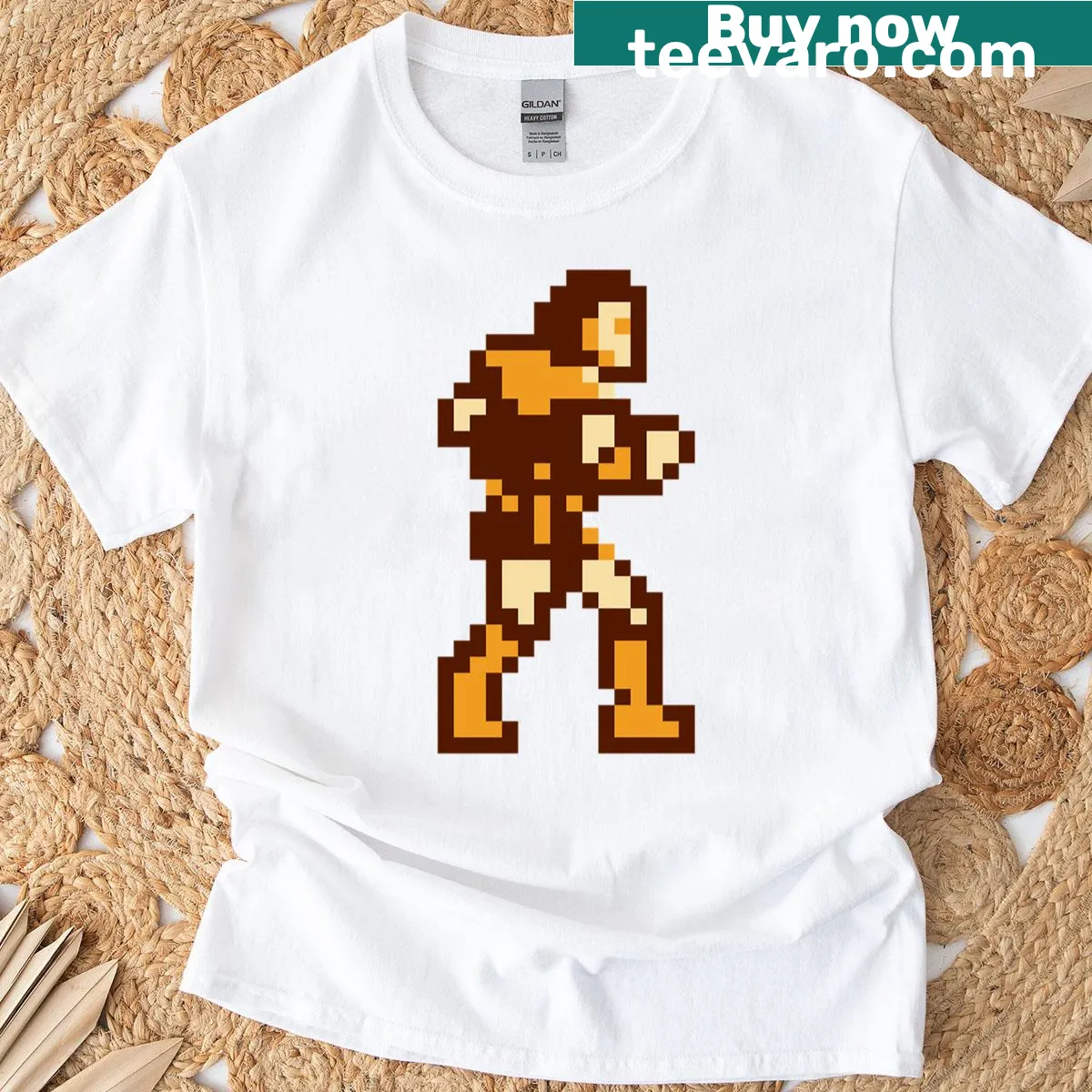 Vintage-style Simon Belmont graphic on a T-shirt — on a men's t-shirt