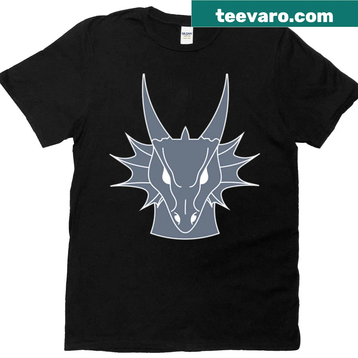 Illustration of a dragon named Slate on a T-shirt — on a men's t-shirt