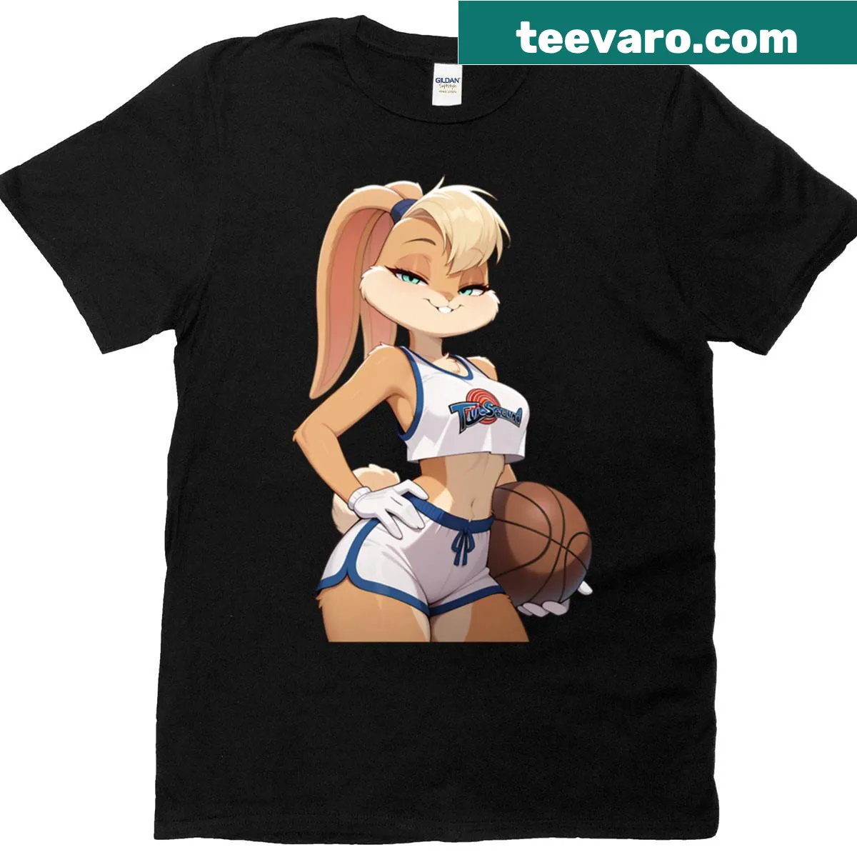 Lola Bunny illustration from Space Jam on a kids' T-shirt — on a men's t-shirt
