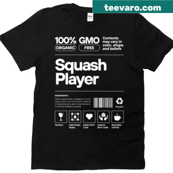 Cool Gear T-shirt with sporty typography for squash players