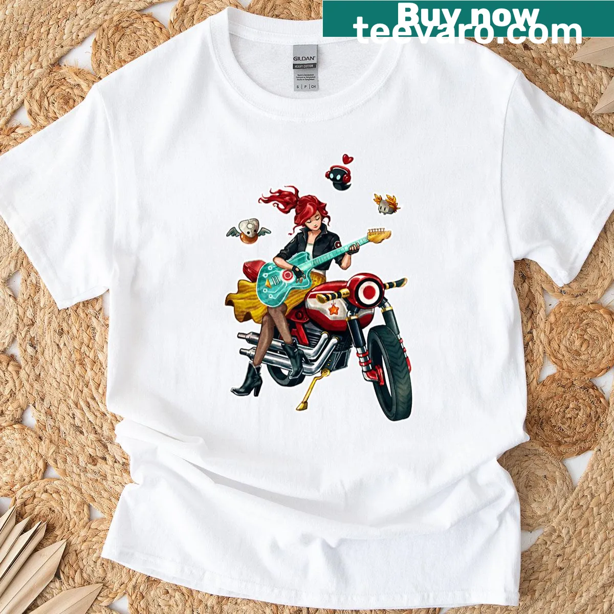 Music tribute T-shirt inspired by Supergiant Games — on a men's t-shirt